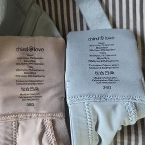 ThirdLove LOT Of 2 Bras With Mesh Overlay 36G